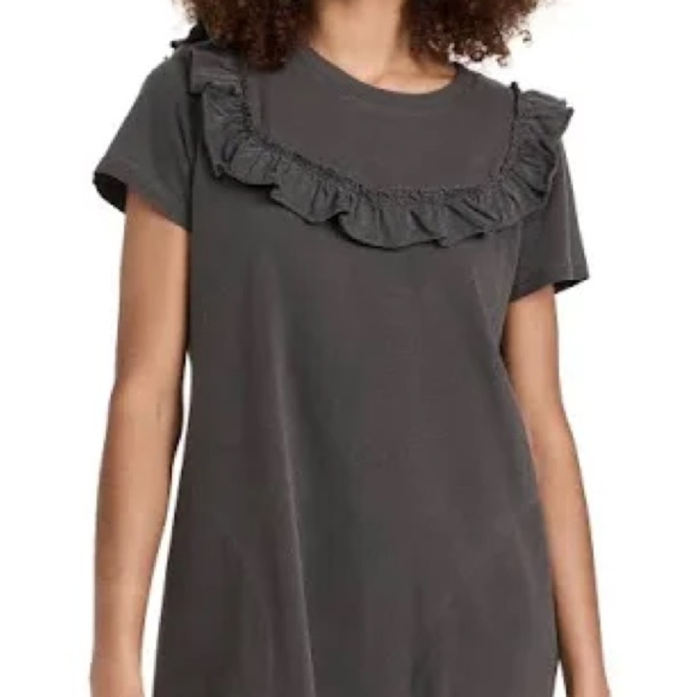 Clare V. Charlotte Ruffle T-Shirt Dress